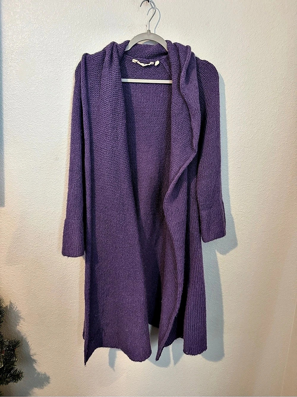 Soft Surroundings Purple Knit Cardigan Size Medium
